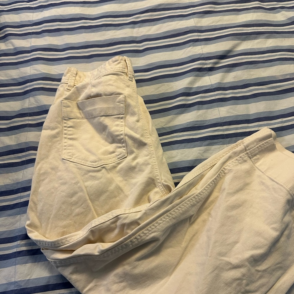 GAP Cream High-Rise Pants